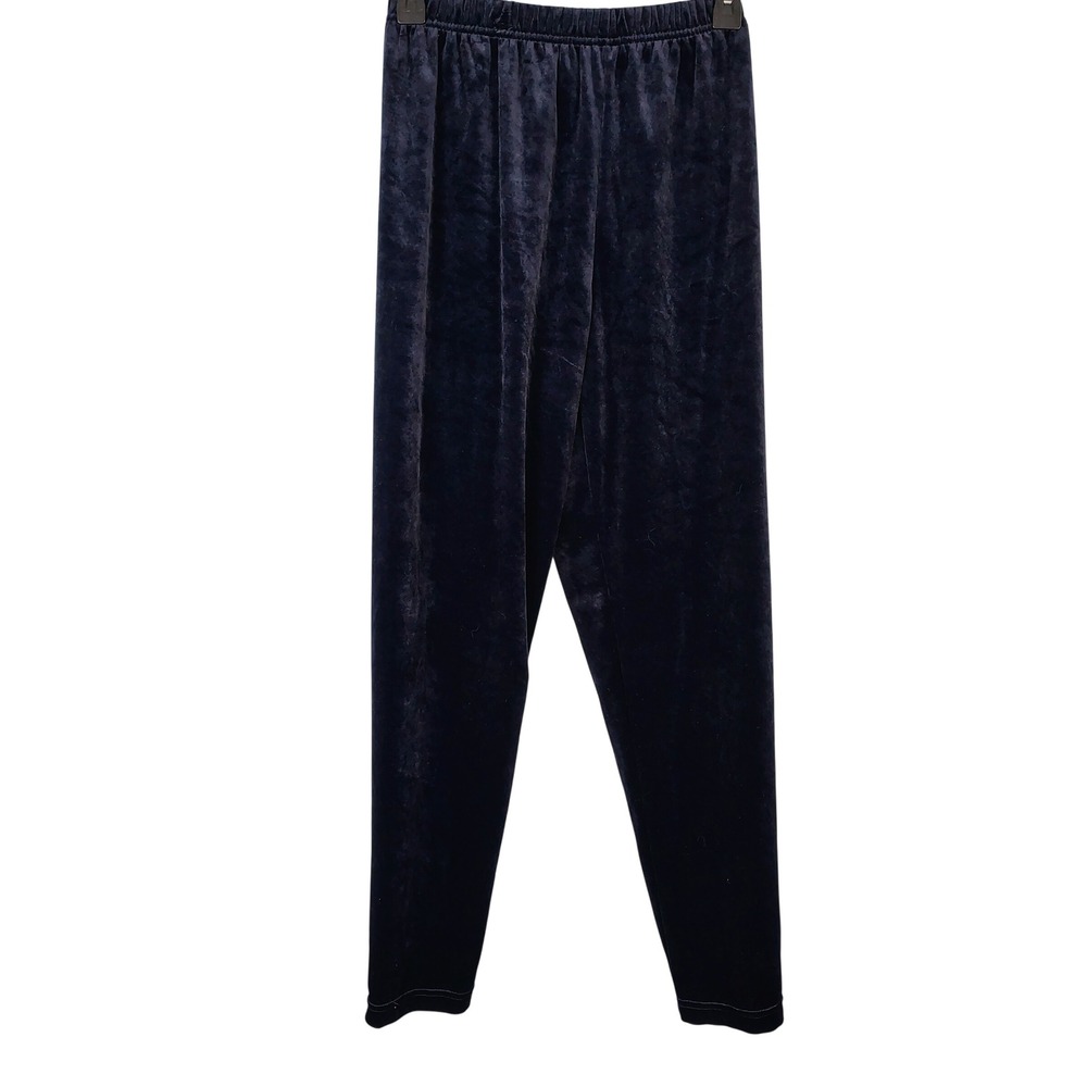Russ Vintage Midnight Navy Velvet Petite Pull On Pants Small new dark
